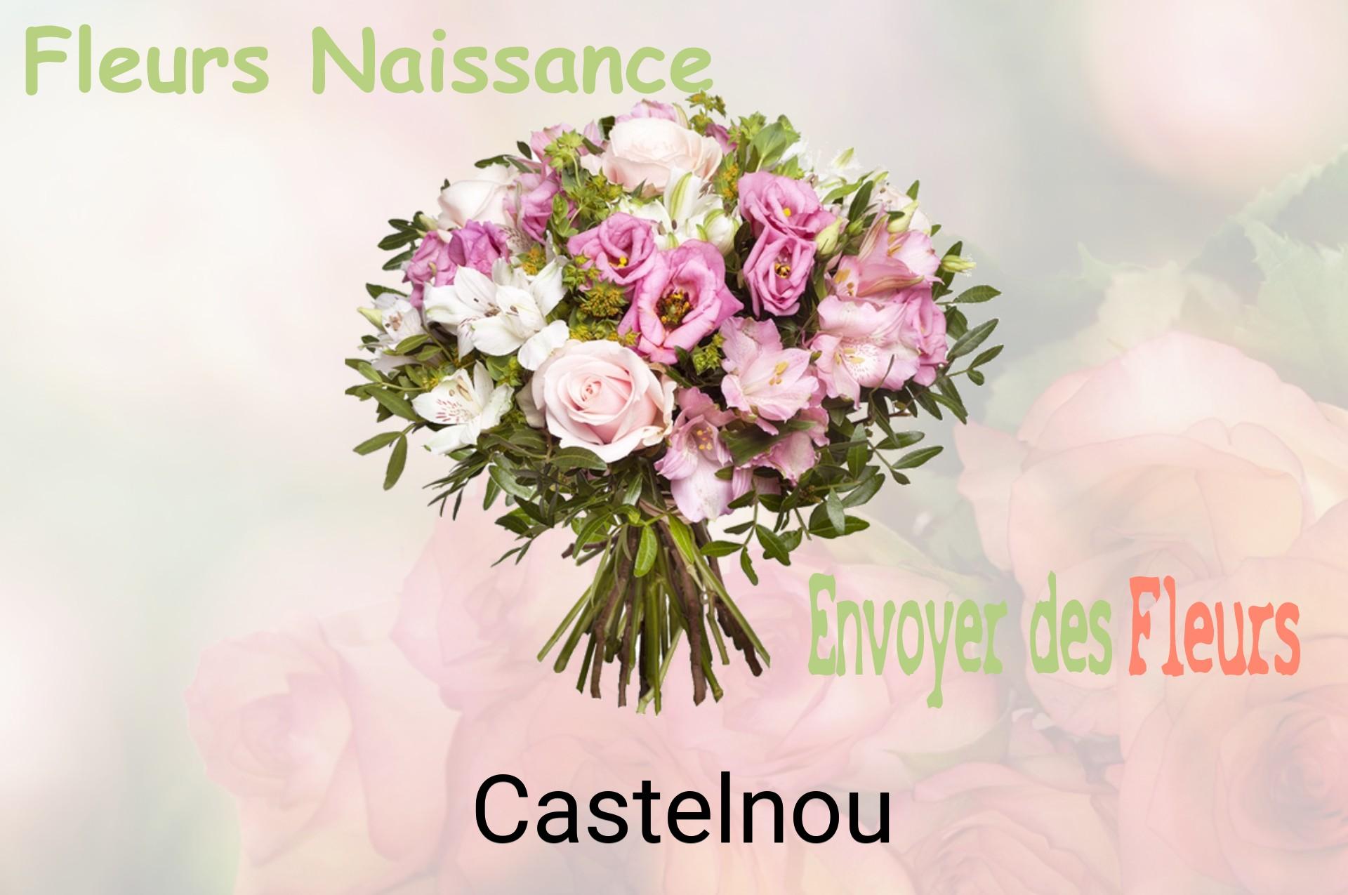 Bouquet de fleurs de naissance livré à Castelnou